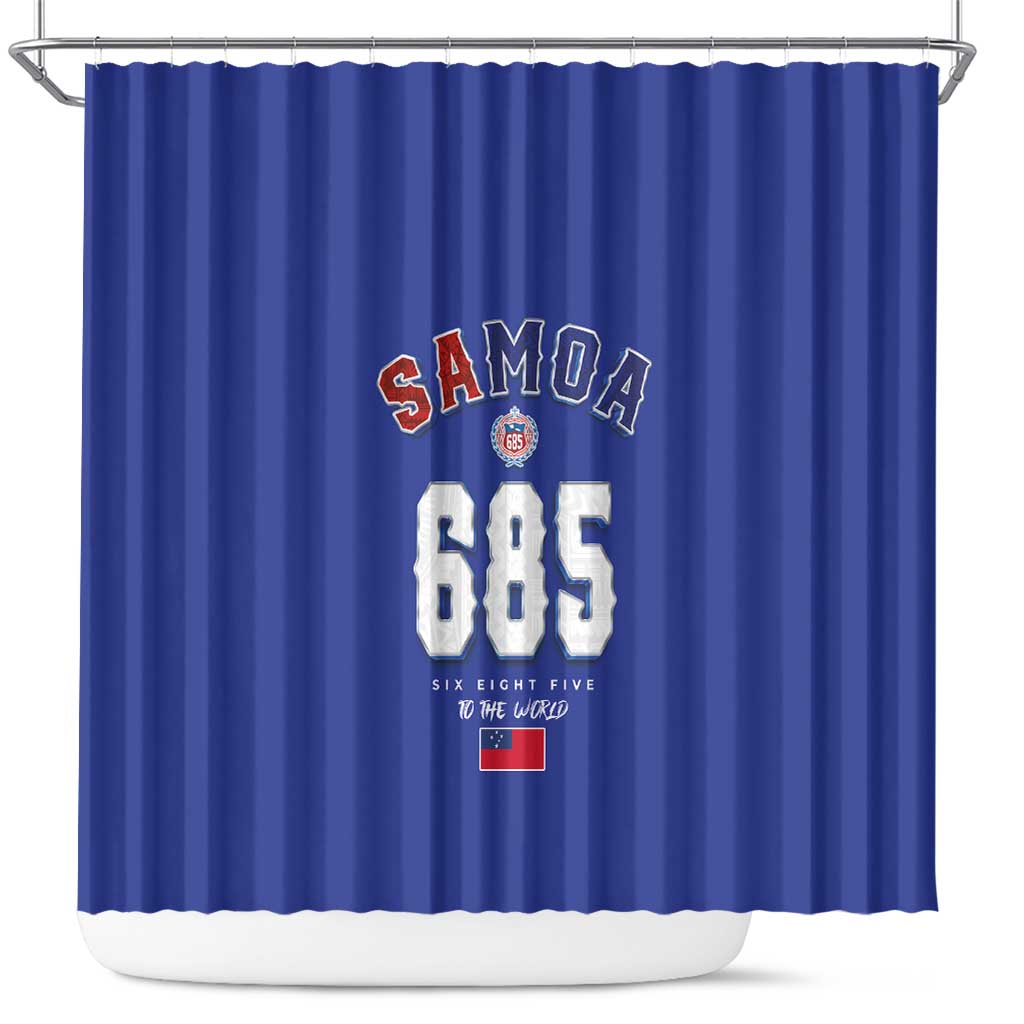 Toa Samoa Rugby Shower Curtain Six Eight Five to The World