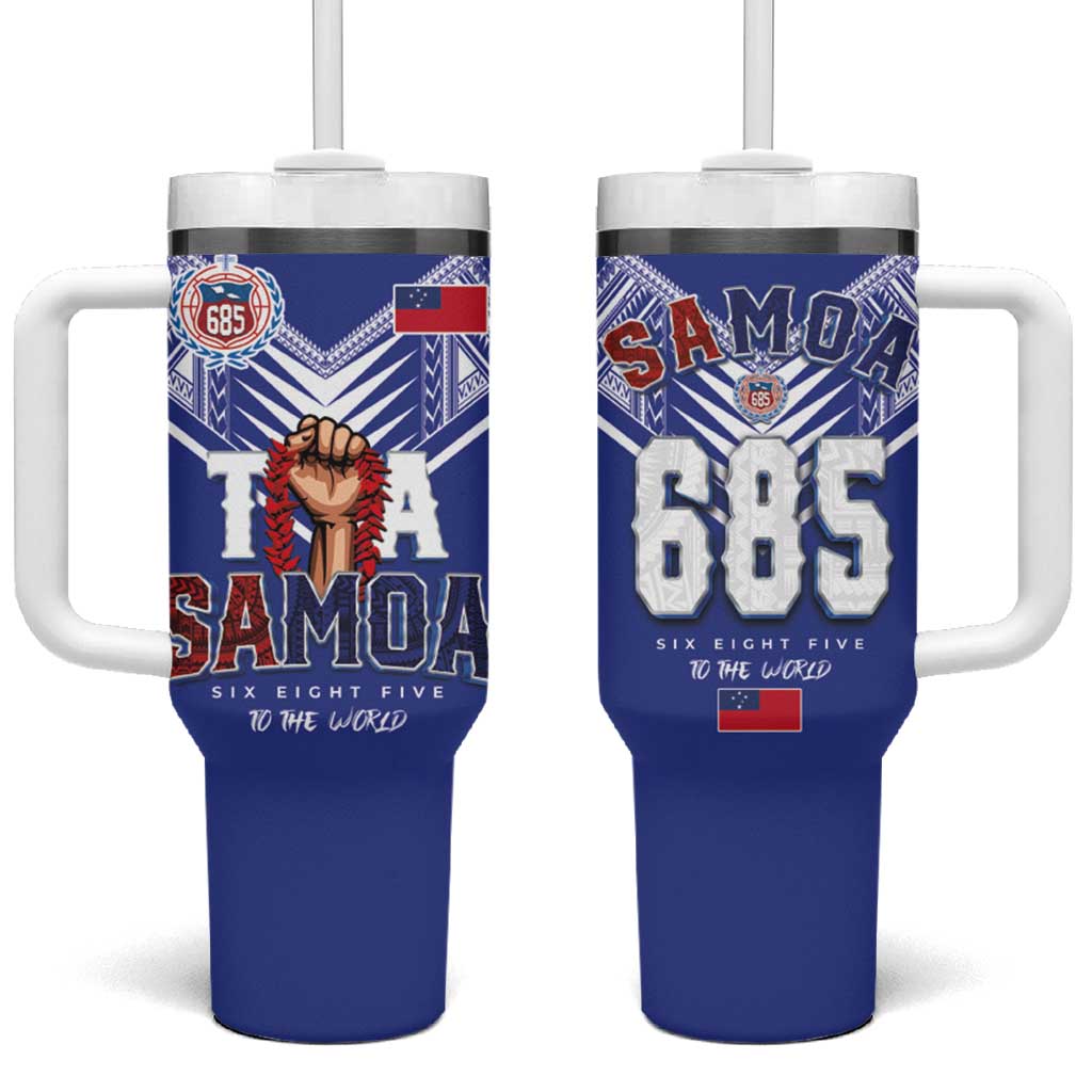 Toa Samoa Rugby Tumbler With Handle Six Eight Five to The World