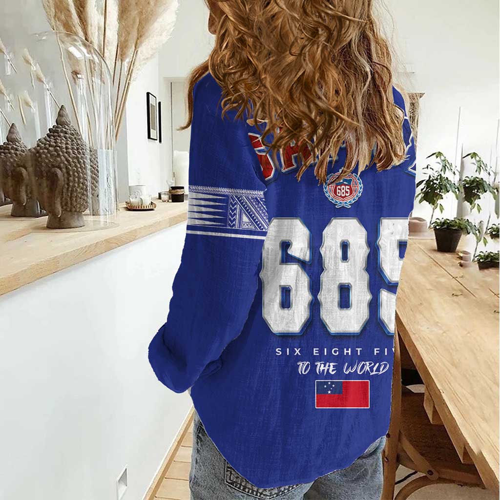 Toa Samoa Rugby Women Casual Shirt Six Eight Five to The World