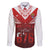 Mate Ma'a Tonga Rugby Family Matching Off The Shoulder Long Sleeve Dress and Hawaiian Shirt Six Seven Six to The World
