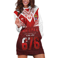 Mate Ma'a Tonga Rugby Hoodie Dress Six Seven Six to The World LT03 Red - Polynesian Pride