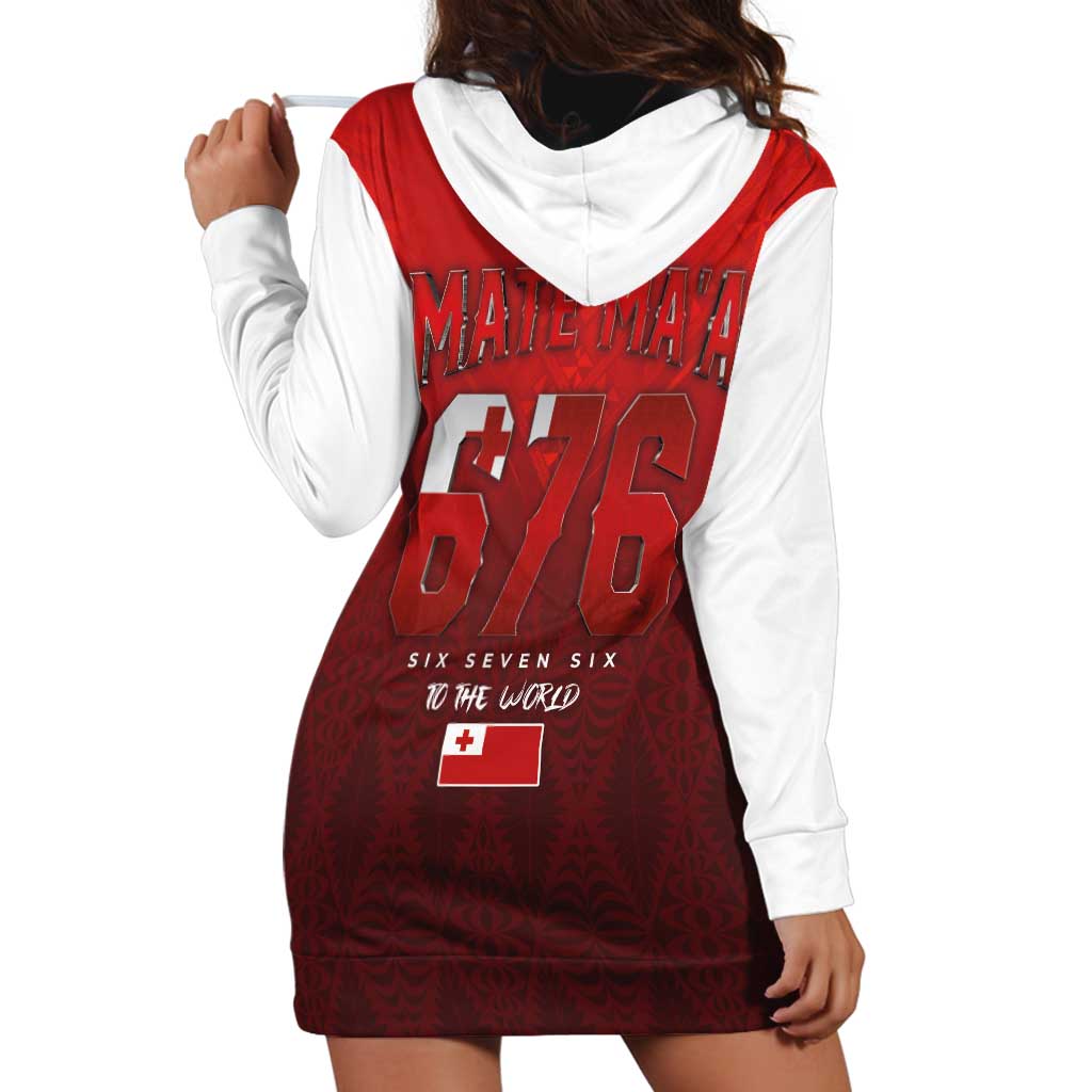 Mate Ma'a Tonga Rugby Hoodie Dress Six Seven Six to The World LT03 - Polynesian Pride