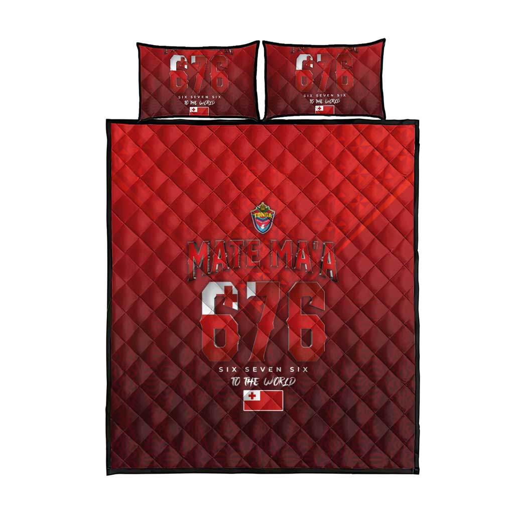 Mate Ma'a Tonga Rugby Quilt Bed Set Six Seven Six to The World LT03 - Polynesian Pride