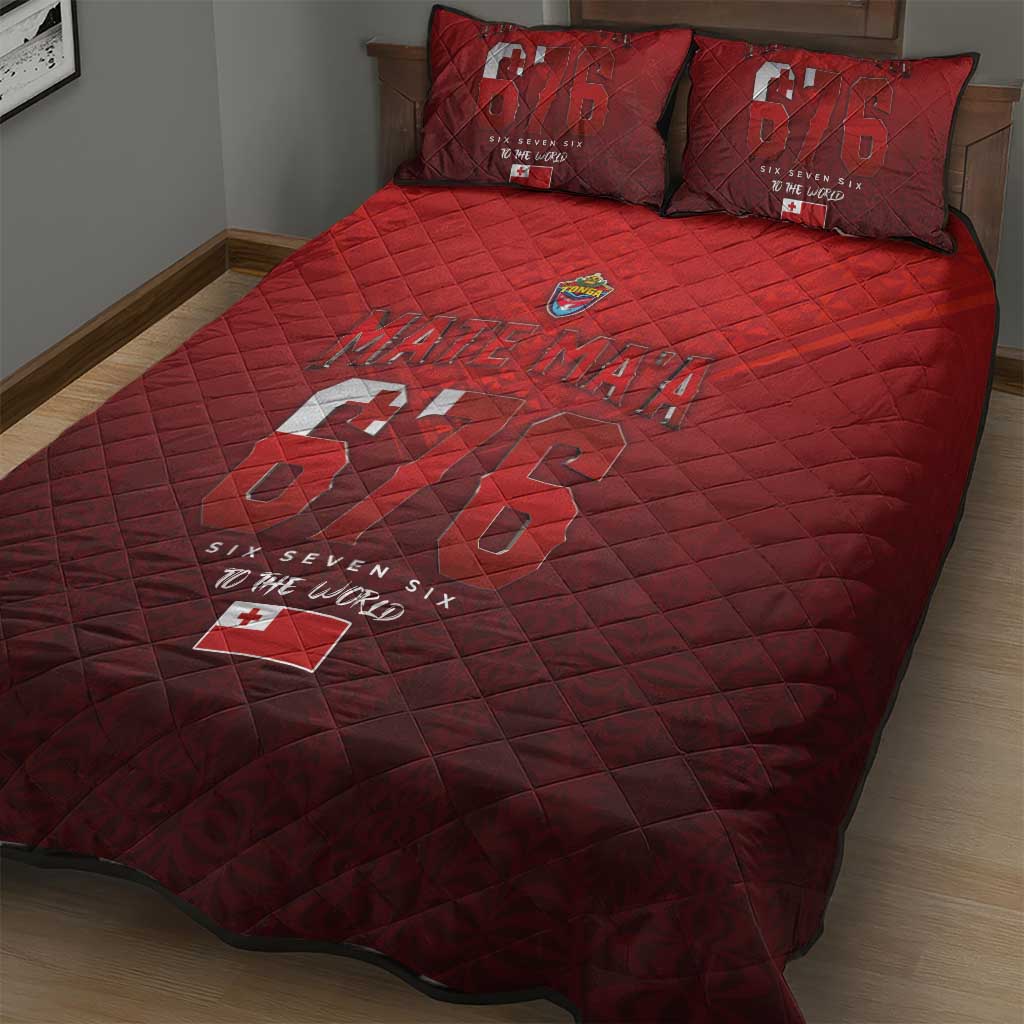 Mate Ma'a Tonga Rugby Quilt Bed Set Six Seven Six to The World LT03 - Polynesian Pride