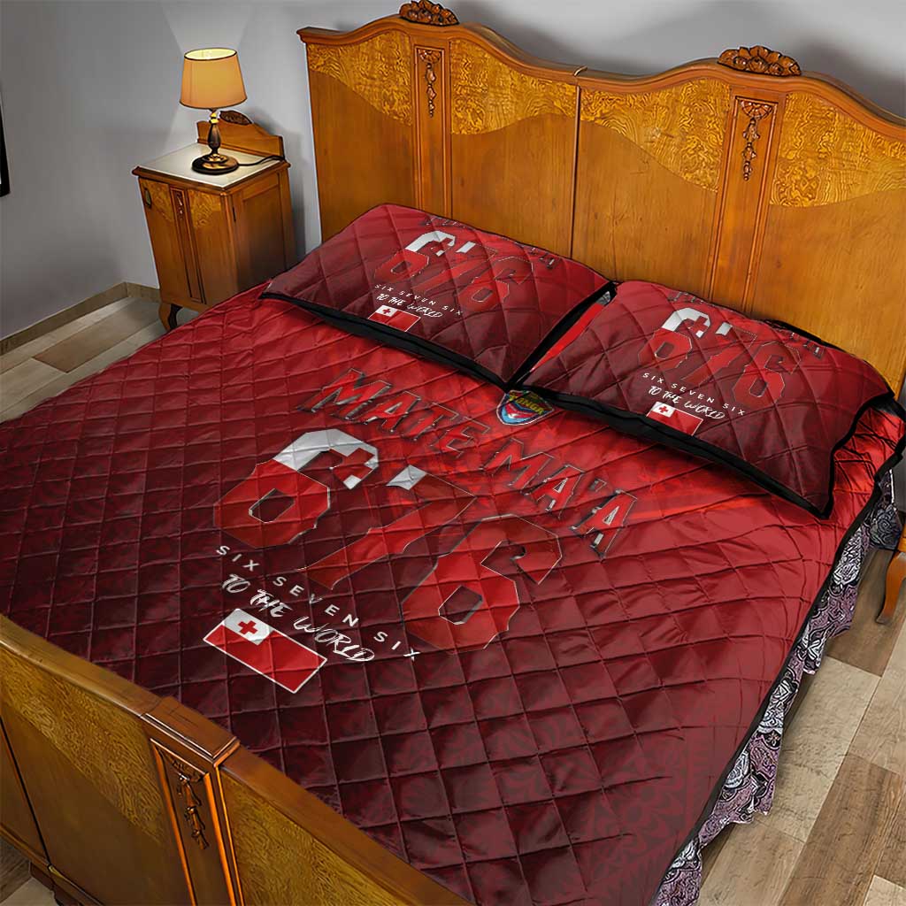 Mate Ma'a Tonga Rugby Quilt Bed Set Six Seven Six to The World LT03 - Polynesian Pride