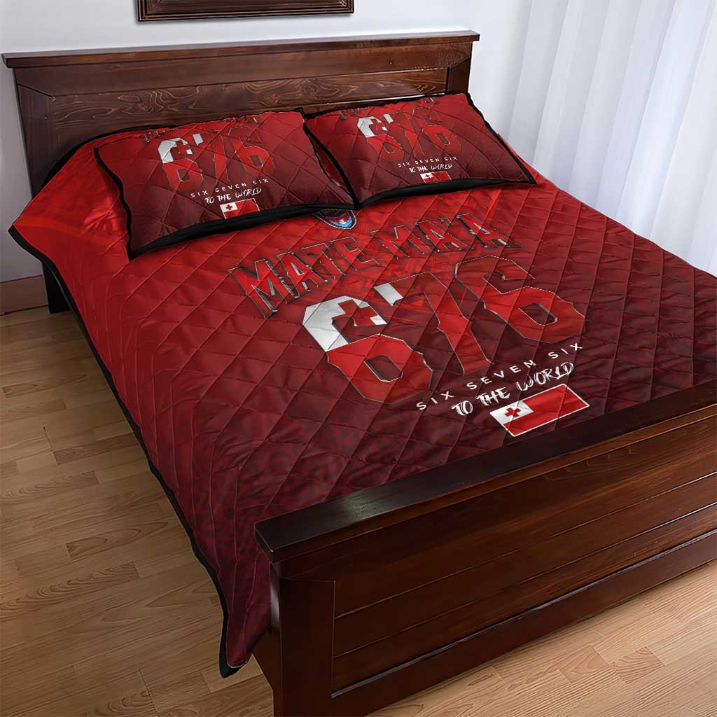 Mate Ma'a Tonga Rugby Quilt Bed Set Six Seven Six to The World LT03 - Polynesian Pride