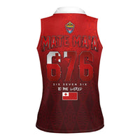 Mate Ma'a Tonga Rugby Women Sleeveless Polo Shirt Six Seven Six to The World
