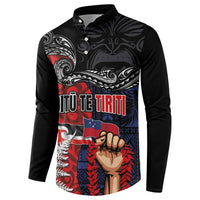 Aotearoa and Samoa Toitu Te Tiriti Button Sweatshirt Honour the Treaty - Te Tiriti Is Us