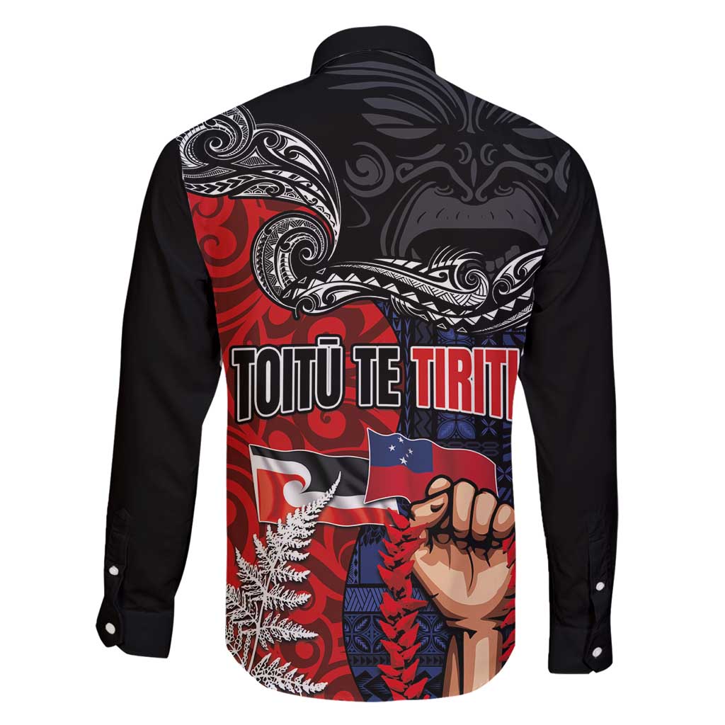 Aotearoa and Samoa Toitu Te Tiriti Family Matching Tank Maxi Dress and Hawaiian Shirt Honour the Treaty - Te Tiriti Is Us