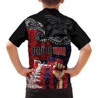 Aotearoa and Samoa Toitu Te Tiriti Kid Hawaiian Shirt Honour the Treaty - Te Tiriti Is Us