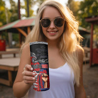 Aotearoa and Samoa Toitu Te Tiriti Skinny Tumbler Honour the Treaty - Te Tiriti Is Us