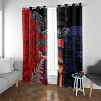 Aotearoa and Samoa Toitu Te Tiriti Window Curtain Honour the Treaty - Te Tiriti Is Us