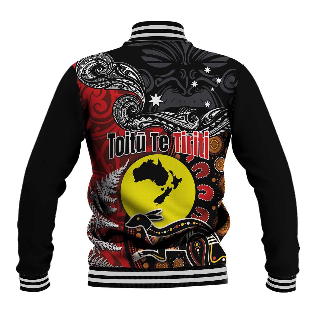 Aotearoa and Australia Toitu Te Tiriti Baseball Jacket Honour the Treaty - Te Tiriti Is Us LT03 - Polynesian Pride