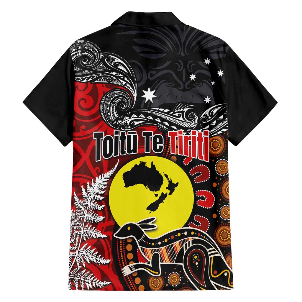 Aotearoa and Australia Toitu Te Tiriti Family Matching Long Sleeve Bodycon Dress and Hawaiian Shirt Honour the Treaty - Te Tiriti Is Us LT03 - Polynesian Pride