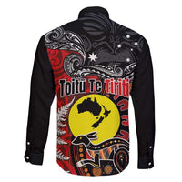 Aotearoa and Australia Toitu Te Tiriti Family Matching Off Shoulder Short Dress and Hawaiian Shirt Honour the Treaty - Te Tiriti Is Us LT03 - Polynesian Pride
