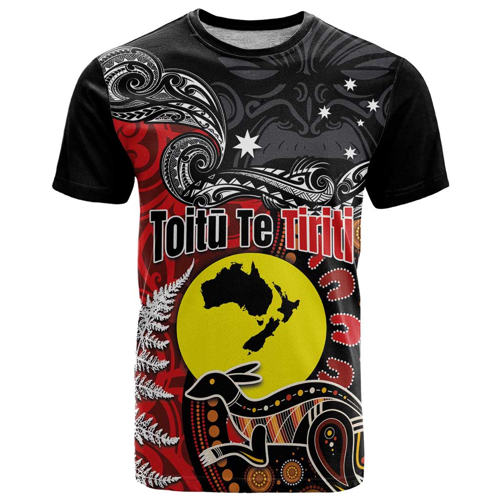 Aotearoa and Australia Toitu Te Tiriti T Shirt Honour the Treaty - Te Tiriti Is Us