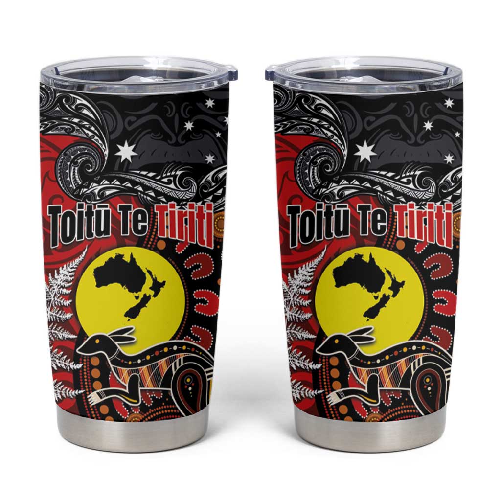 Aotearoa and Australia Toitu Te Tiriti Tumbler Cup Honour the Treaty - Te Tiriti Is Us