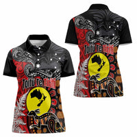 Aotearoa and Australia Toitu Te Tiriti Women Polo Shirt Honour the Treaty - Te Tiriti Is Us
