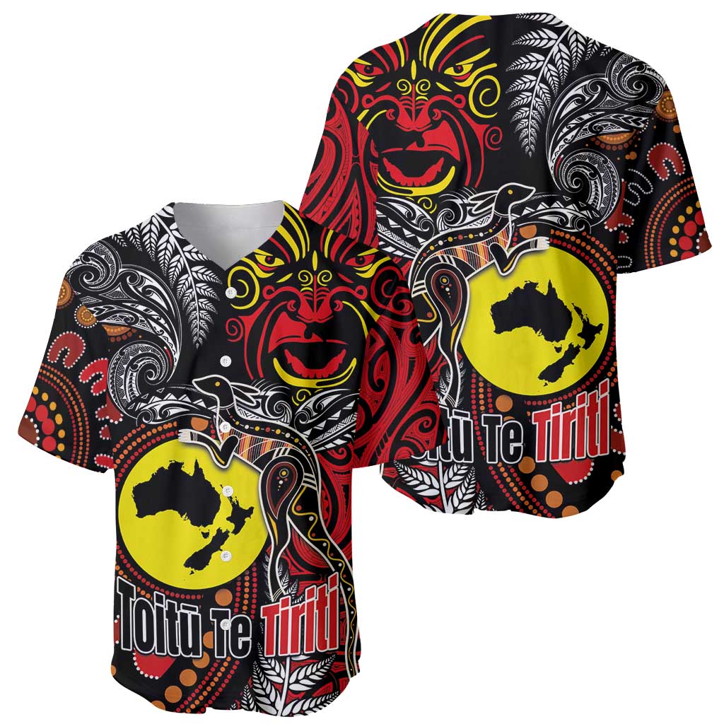Aotearoa and Australia Toitu Te Tiriti Baseball Jersey Honour the Treaty - Stand Together Stand Stronger LT03 - Polynesian Pride