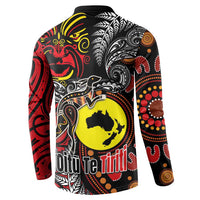 Aotearoa and Australia Toitu Te Tiriti Button Sweatshirt Honour the Treaty - Stand Together Stand Stronger LT03 - Polynesian Pride