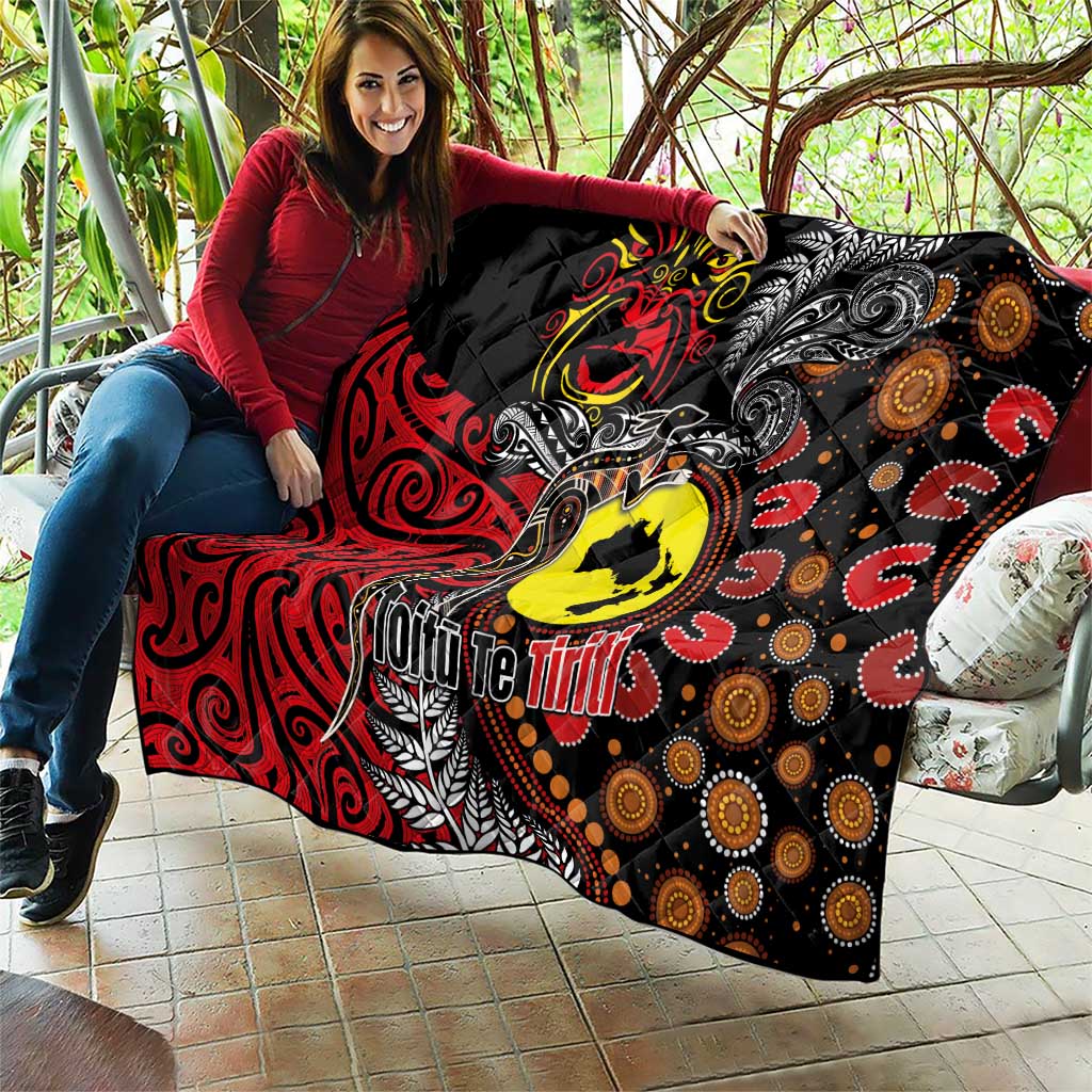 Aotearoa and Australia Toitu Te Tiriti Quilt Honour the Treaty - Stand Together Stand Stronger LT03 - Polynesian Pride