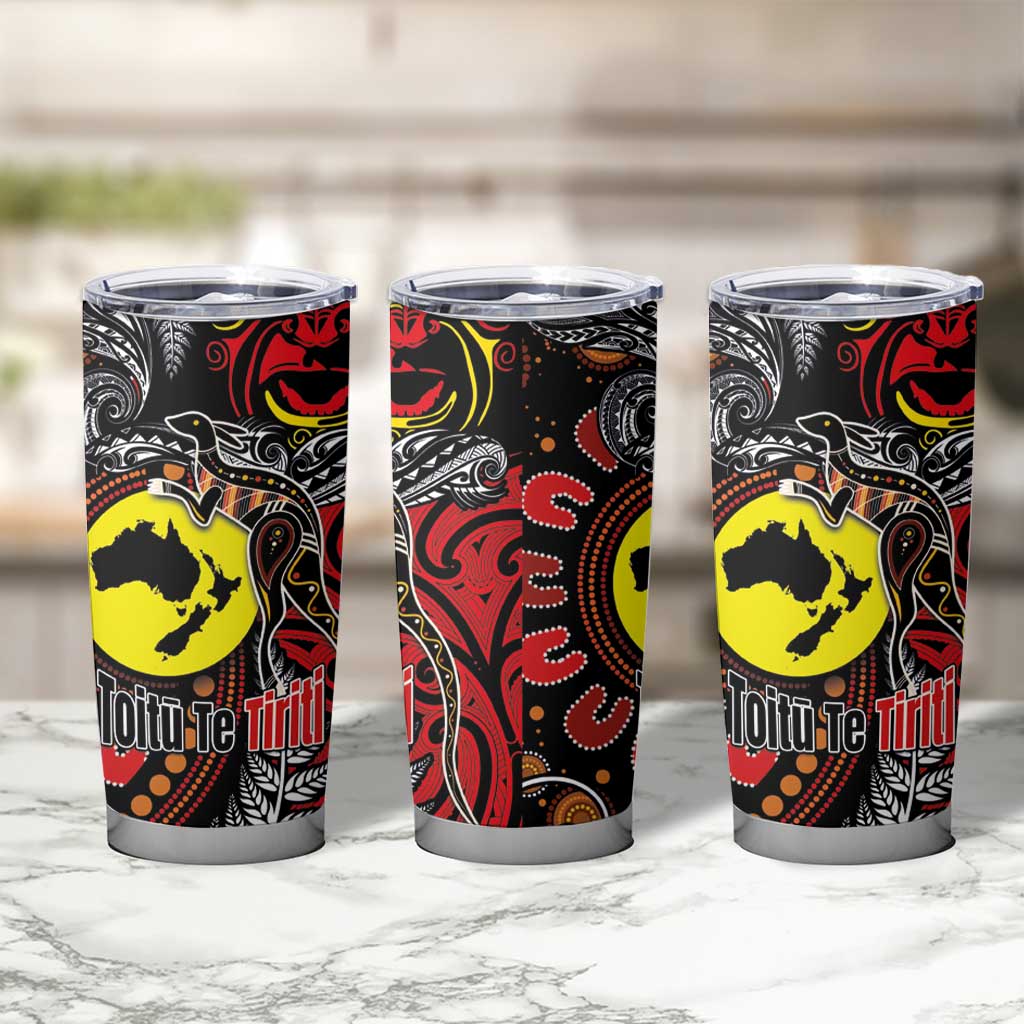 Aotearoa and Australia Toitu Te Tiriti Tumbler Cup Honour the Treaty - Stand Together Stand Stronger