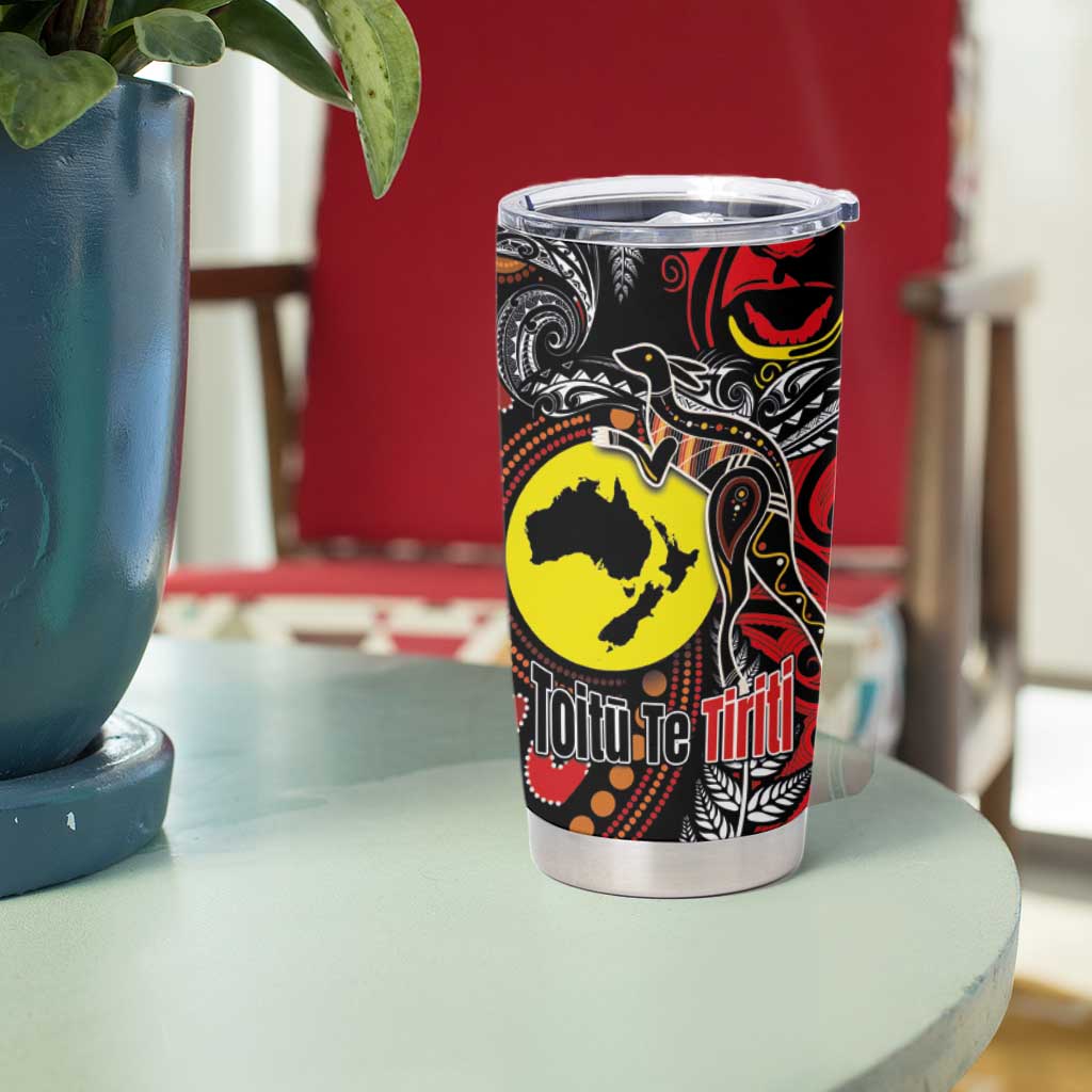 Aotearoa and Australia Toitu Te Tiriti Tumbler Cup Honour the Treaty - Stand Together Stand Stronger