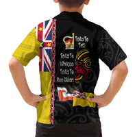 Aotearoa and Niue Toitu Te Tiriti Family Matching Puletasi and Hawaiian Shirt Honour the Treaty - Fight Together Stand Together LT03 - Polynesian Pride