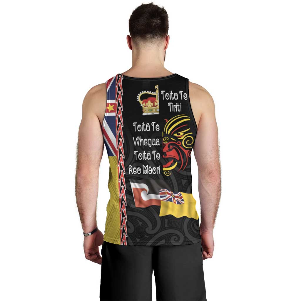 Aotearoa and Niue Toitu Te Tiriti Men Tank Top Honour the Treaty - Fight Together Stand Together LT03 - Polynesian Pride