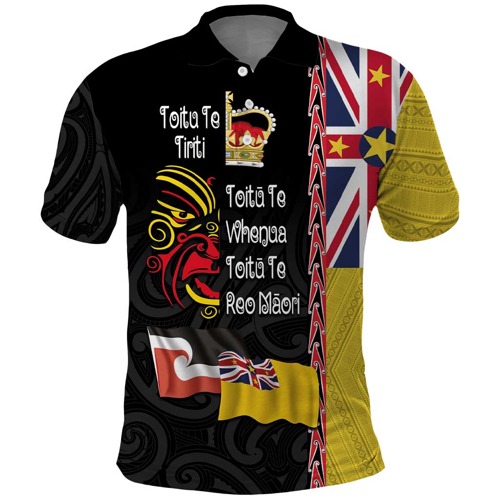 Aotearoa and Niue Toitu Te Tiriti Polo Shirt Honour the Treaty - Fight Together Stand Together