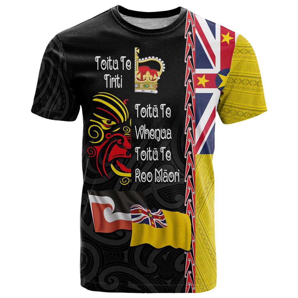 Aotearoa and Niue Toitu Te Tiriti T Shirt Honour the Treaty - Fight Together Stand Together