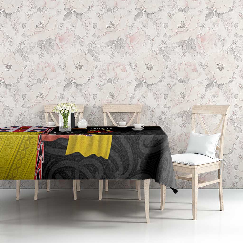 Aotearoa and Niue Toitu Te Tiriti Tablecloth Honour the Treaty - Fight Together Stand Together