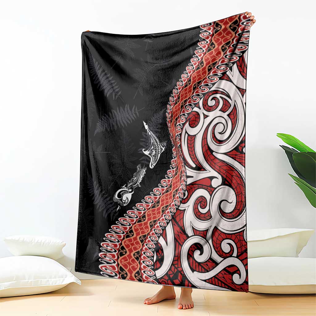 Aotearoa Maori Stylized Koru - Silver Ferns Blanket
