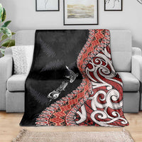 Aotearoa Maori Stylized Koru - Silver Ferns Blanket