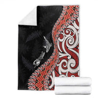 Aotearoa Maori Stylized Koru - Silver Ferns Blanket