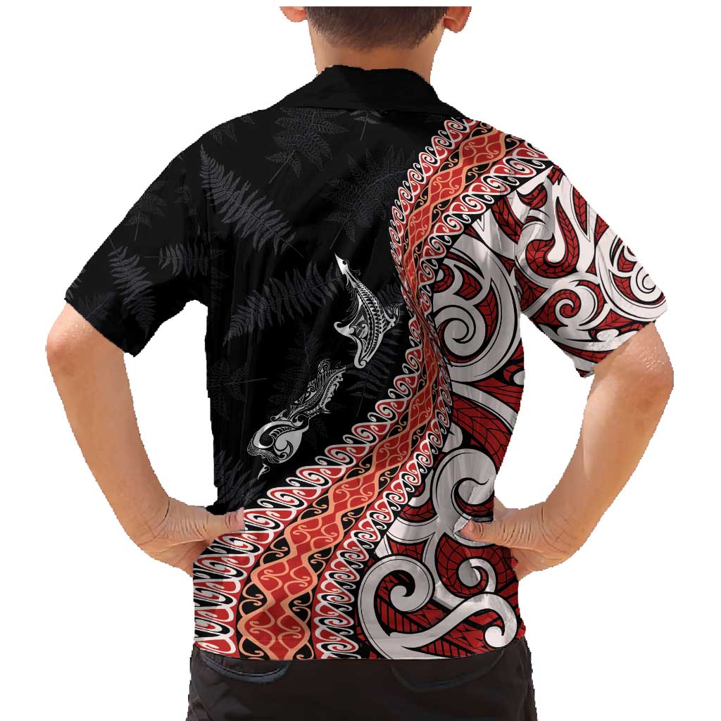 Aotearoa Maori Stylized Koru - Silver Ferns Family Matching Mermaid Dress and Hawaiian Shirt LT03 - Polynesian Pride