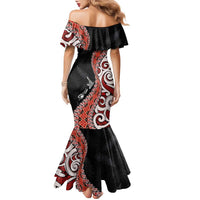 Aotearoa Maori Stylized Koru - Silver Ferns Family Matching Mermaid Dress and Hawaiian Shirt LT03 - Polynesian Pride