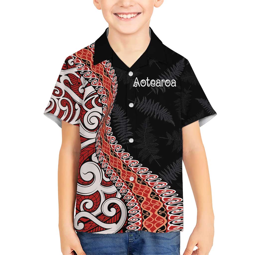 Aotearoa Maori Stylized Koru - Silver Ferns Family Matching Short Sleeve Bodycon Dress and Hawaiian Shirt