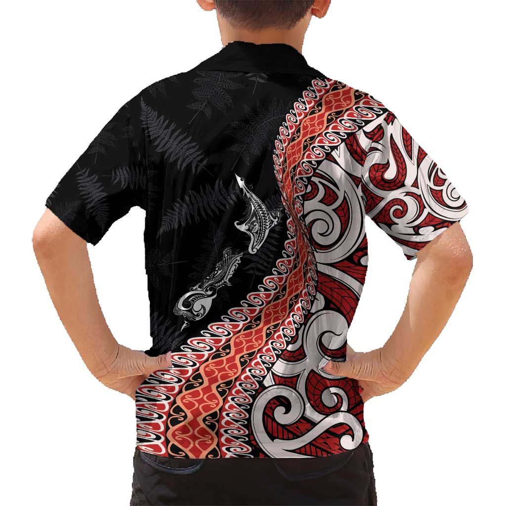 Aotearoa Maori Stylized Koru - Silver Ferns Family Matching Summer Maxi Dress and Hawaiian Shirt LT03 - Polynesian Pride