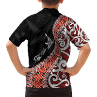 Aotearoa Maori Stylized Koru - Silver Ferns Family Matching Summer Maxi Dress and Hawaiian Shirt LT03 - Polynesian Pride