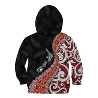 Aotearoa Maori Stylized Koru - Silver Ferns Kid Hoodie