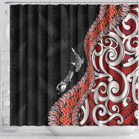 Aotearoa Maori Stylized Koru - Silver Ferns Shower Curtain LT03 - Polynesian Pride