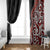 Aotearoa Maori Stylized Koru - Silver Ferns Window Curtain