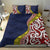 Aotearoa and Niue Bedding Set Hiapo Maori Stylized Koru