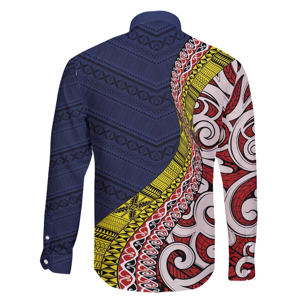 Aotearoa and Niue Family Matching Puletasi and Hawaiian Shirt Hiapo Maori Stylized Koru LT03 - Polynesian Pride