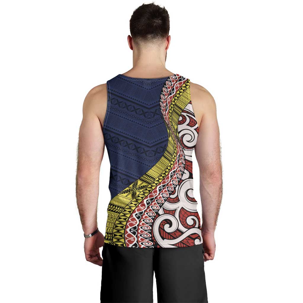 Aotearoa and Niue Men Tank Top Hiapo Maori Stylized Koru LT03 - Polynesian Pride