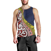 Aotearoa and Niue Men Tank Top Hiapo Maori Stylized Koru LT03 - Polynesian Pride