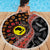 Aotearoa and Australia Beach Blanket Maori Koru Ferns With Aboriginal Kangaroo