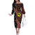 Aotearoa and Australia Family Matching Off The Shoulder Long Sleeve Dress and Hawaiian Shirt Maori Koru Ferns With Aboriginal Kangaroo