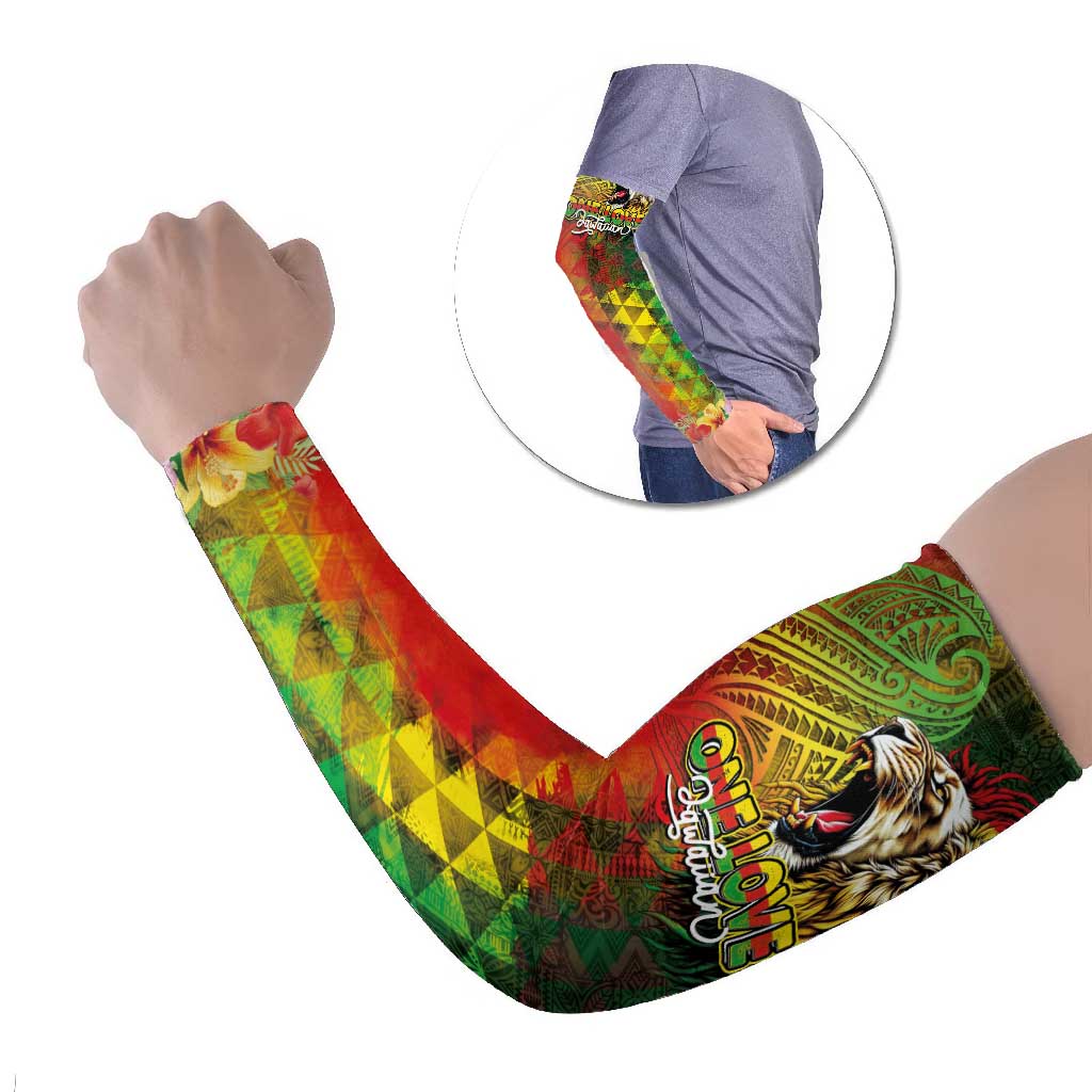 Hawaiian Reggae Arm Sleeves Jawaiian One Love-Tribal Tatoos and Rastafari Lion - Polynesian Pride